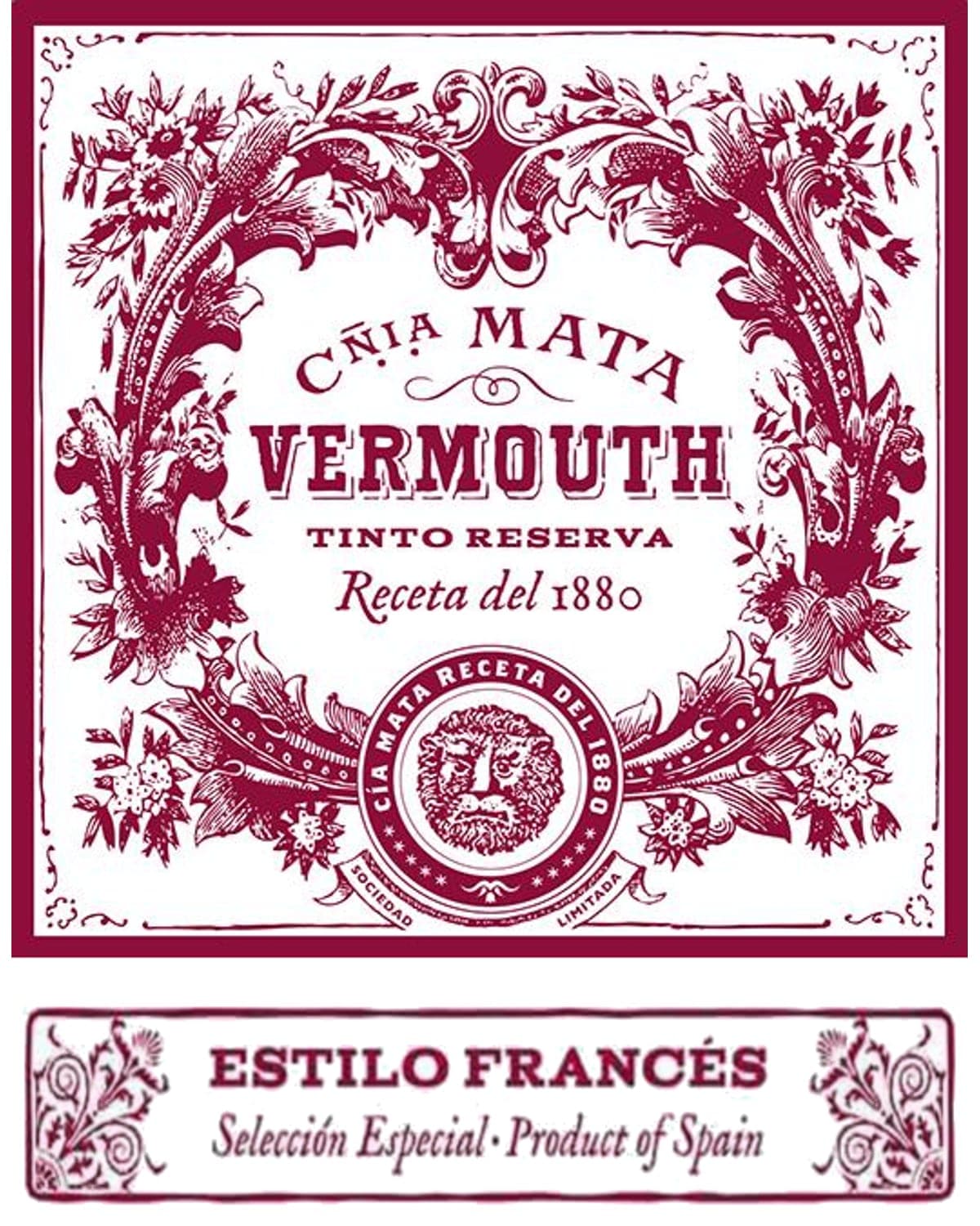 Mata Vermouth Tinto  Front Label