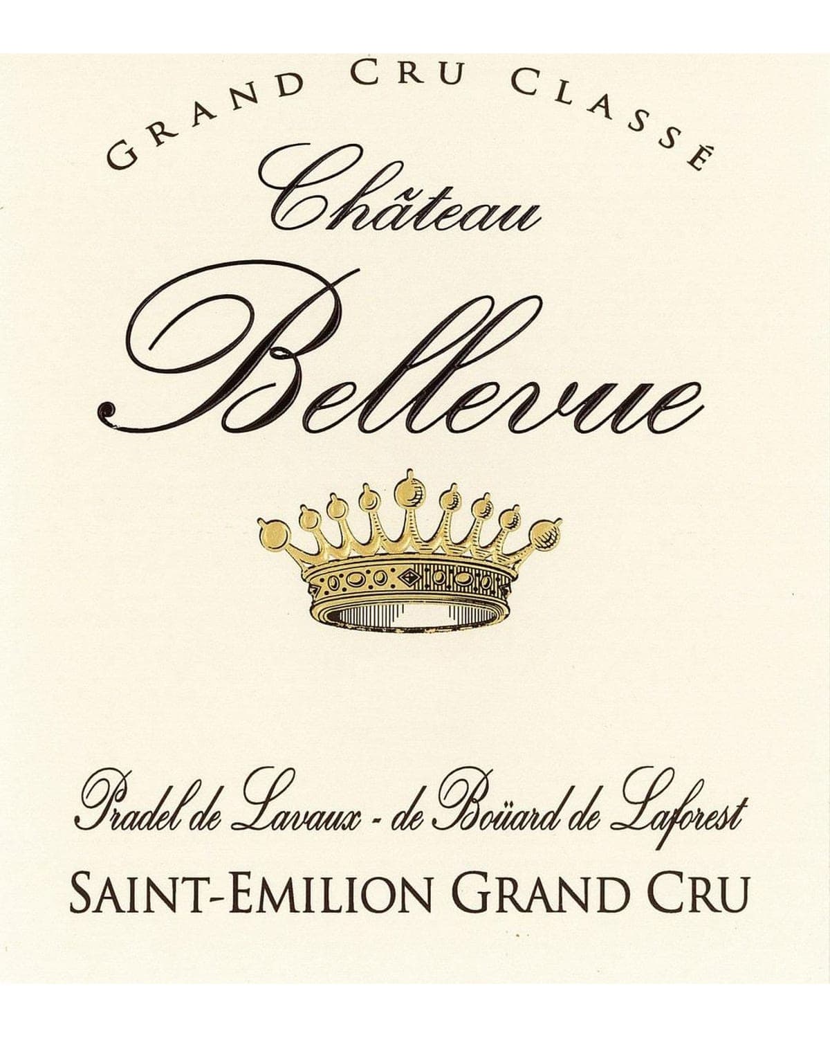 Chateau Bellevue  2018  Front Label