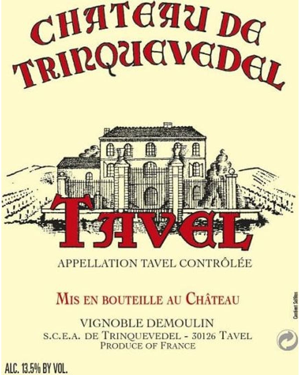 Chateau de Trinquevedel Tavel Rosé (2024) — bottle