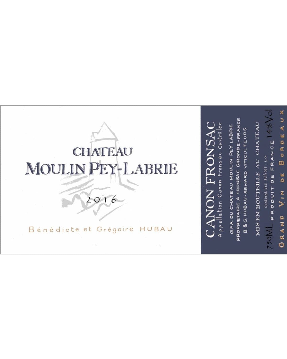 Chateau Moulin Pey-Labrie (2016)