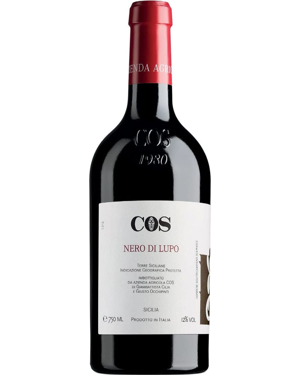 COS Nero di Lupo Nero d'Avola (2024) — bottle