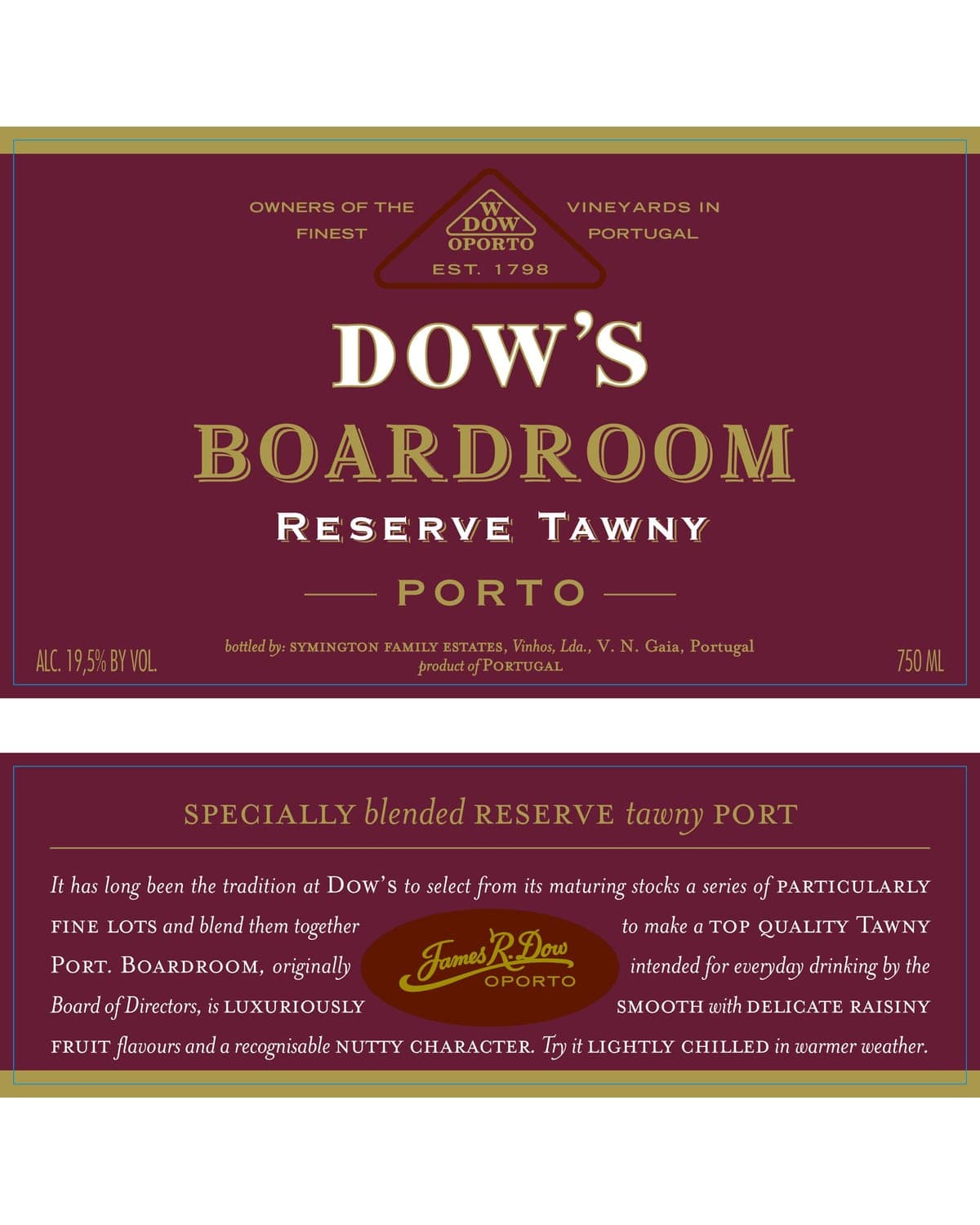 Dow's Boardroom Tawny Port Reserve (NV) — bottle