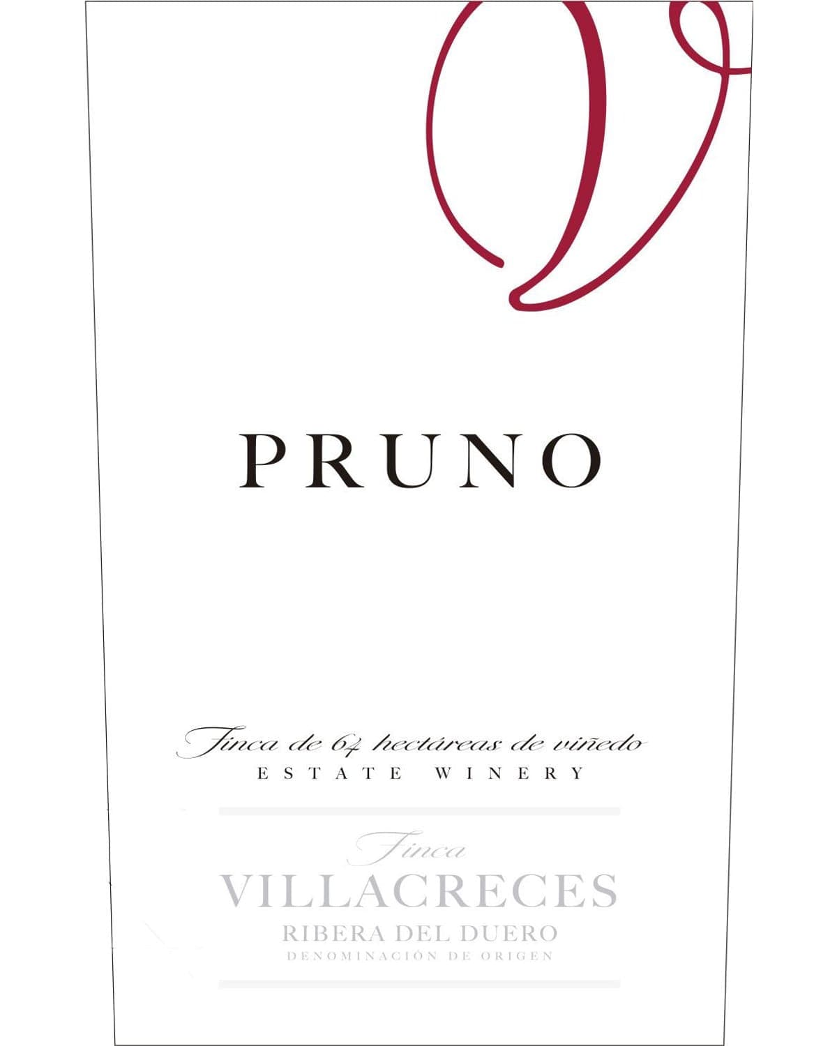 Finca Villacreces Pruno 2020  Front Label