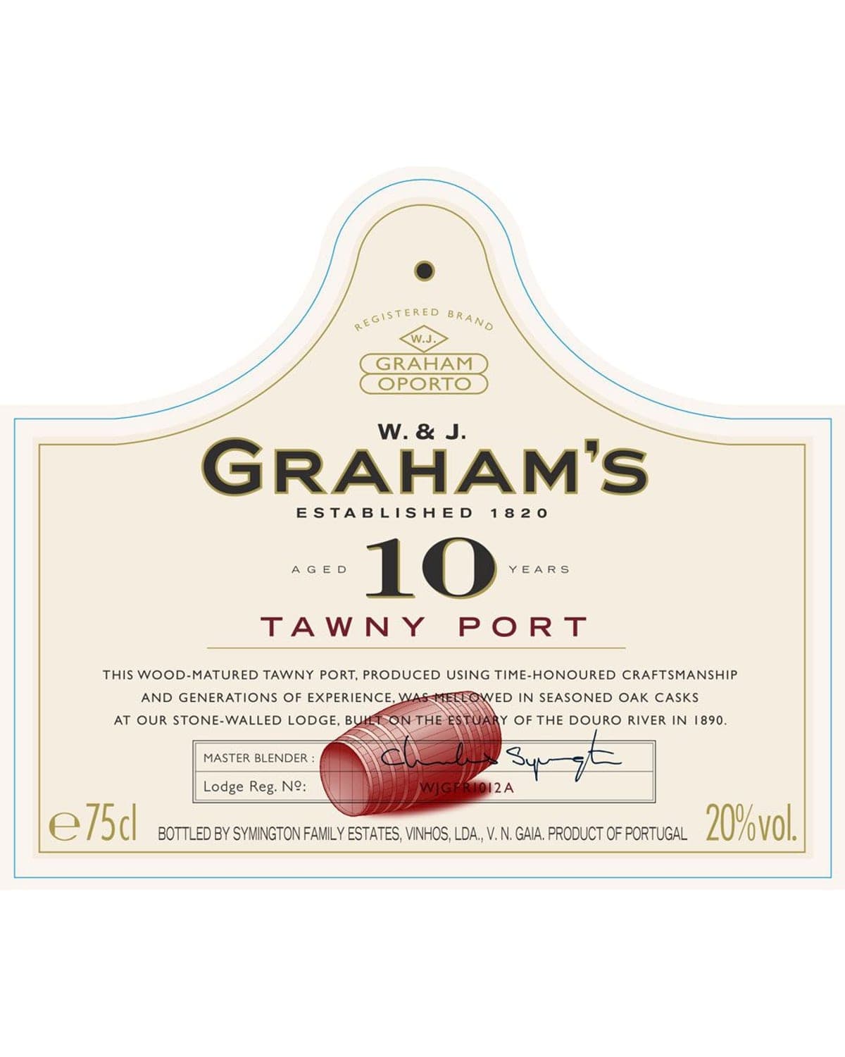 Graham's 10 Year Old Tawny Port Front Label