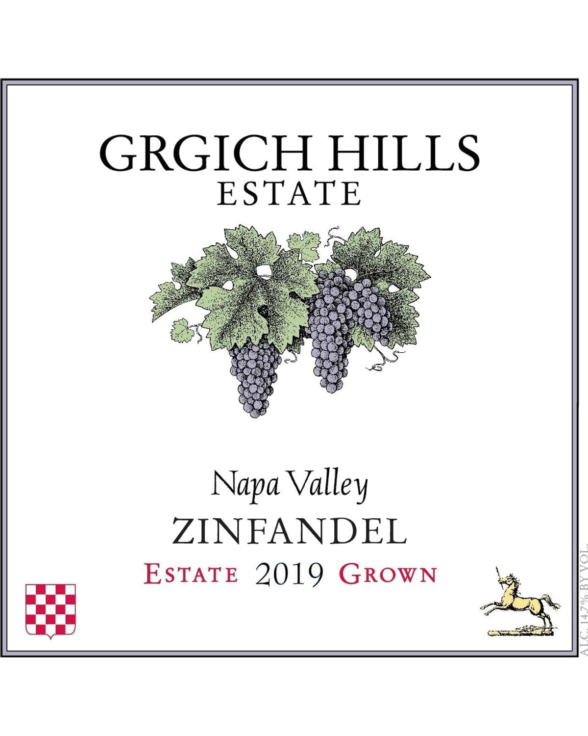 Grgich Hills Estate Zinfandel (2019) — bottle