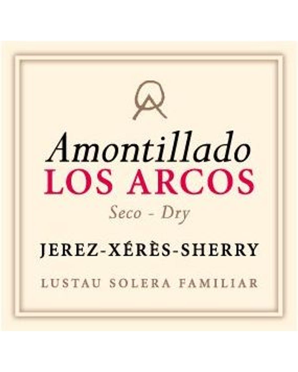 Lustau Solera Los Arcos Dry Amontillado Sherry  Front Label