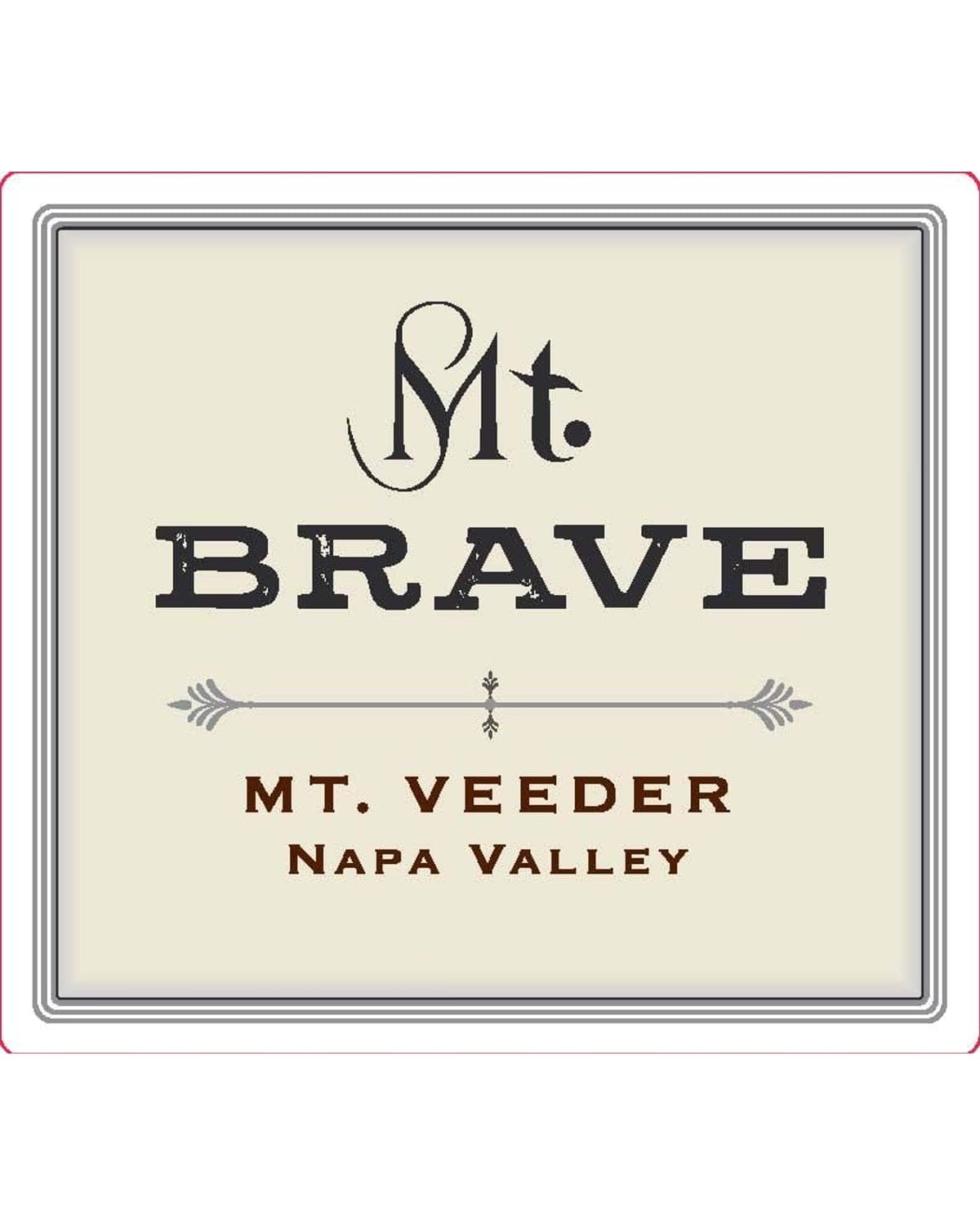 Mt. Brave Merlot 2018  Front Label