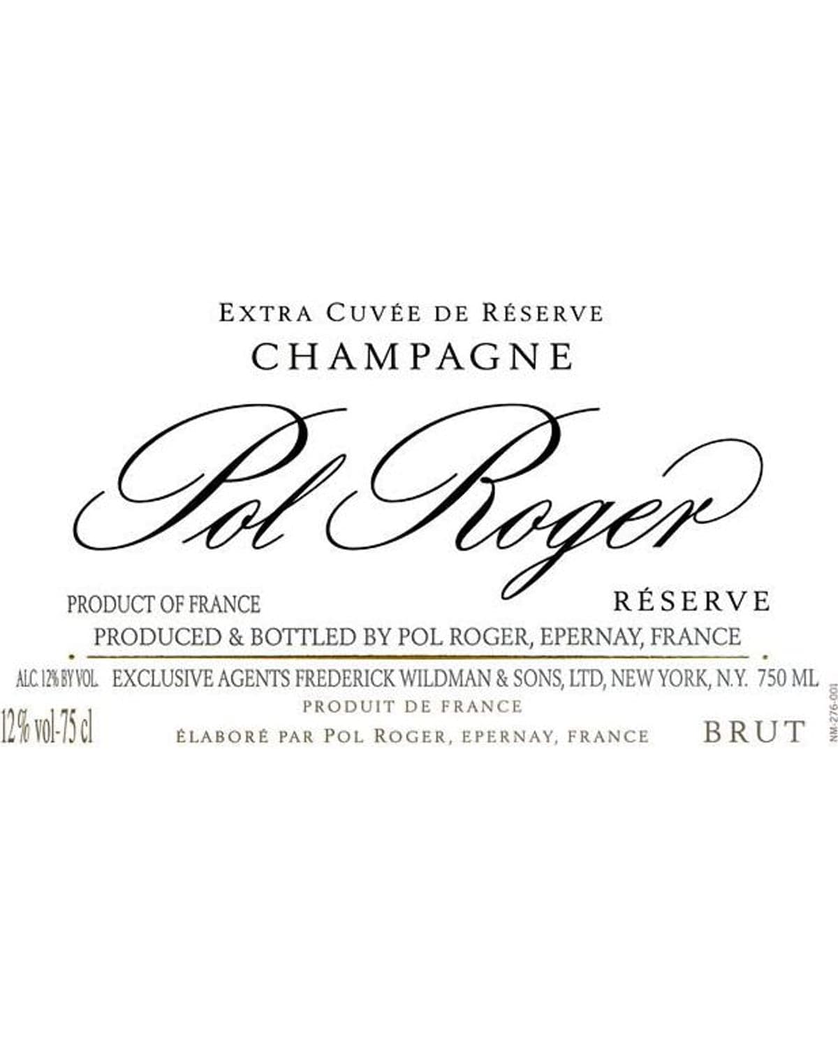 Pol Roger Brut Reserve Front Label