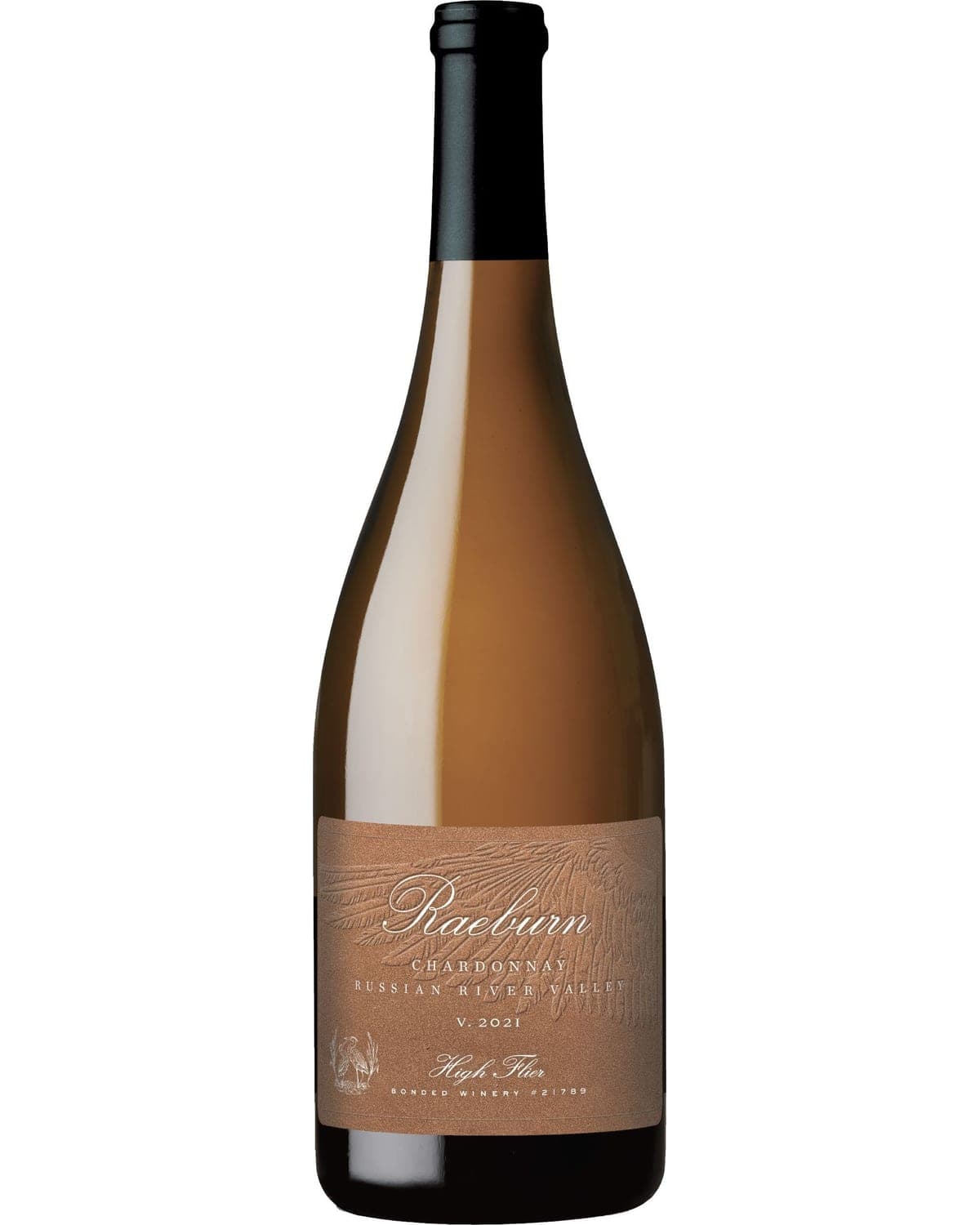 Raeburn High Flier Chardonnay 2021  Front Bottle Shot