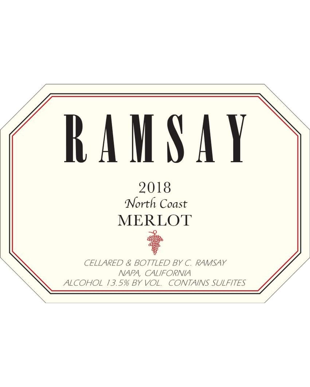 Ramsay Merlot 2018  Front Label
