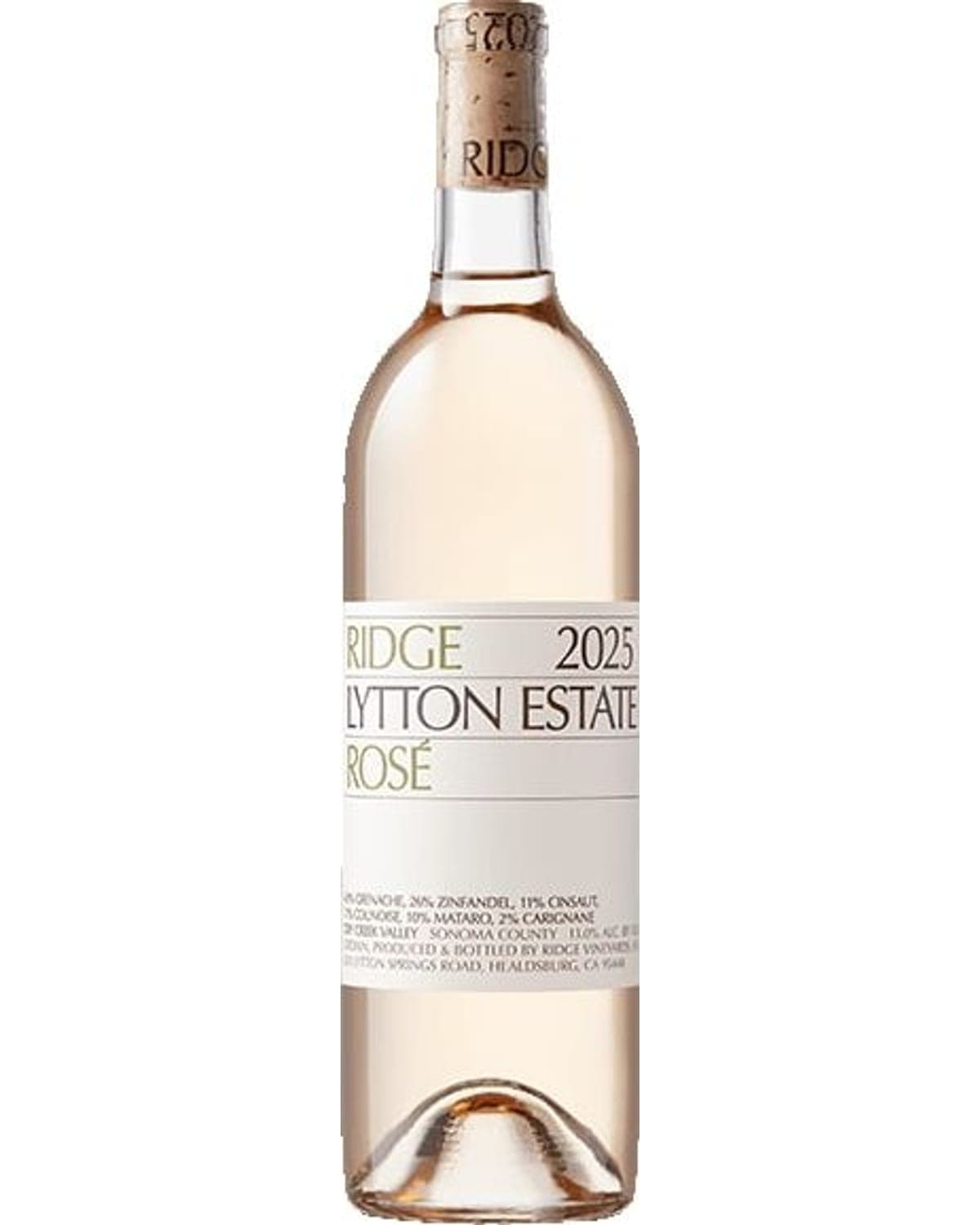 Ridge Lytton Estate Rosé (2025) — bottle