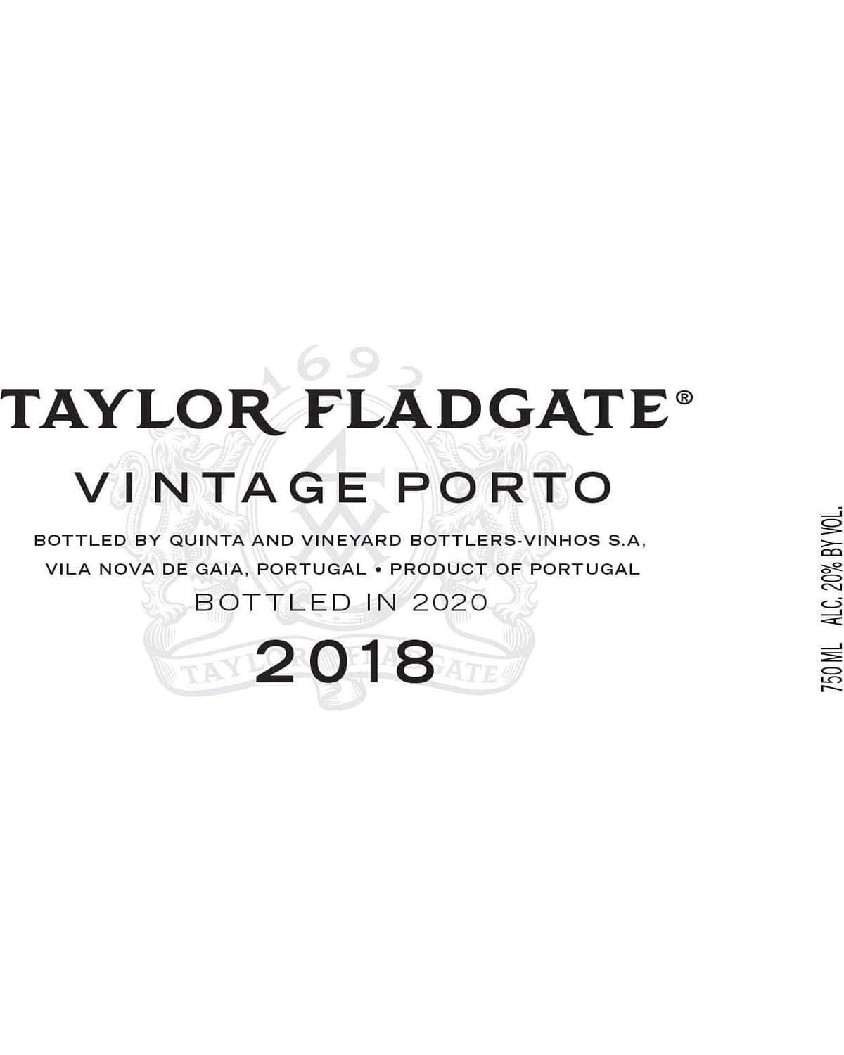 Taylor Fladgate Vintage Port (2018) — bottle