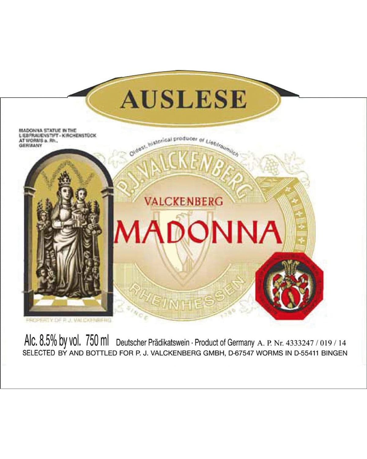 Valckenberg 'Madonna' Rheinhessen Auslese (2021)