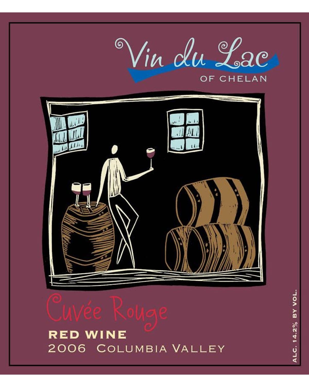 Vin du Lac Chelan Cuvee Rouge 2006 Front Label