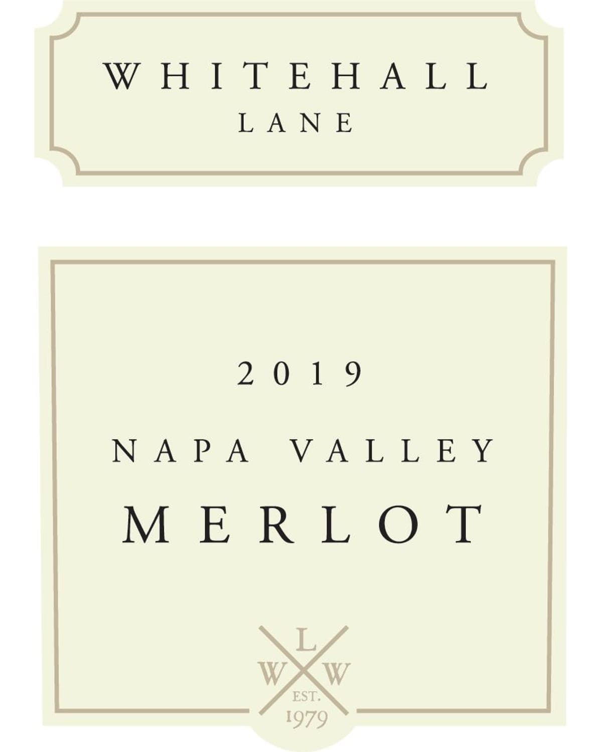 Whitehall Lane Merlot 2019  Front Label