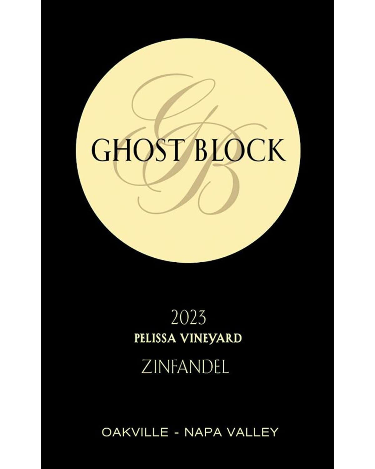 Ghost Block Pelissa Vineyard Zinfandel (2023), label