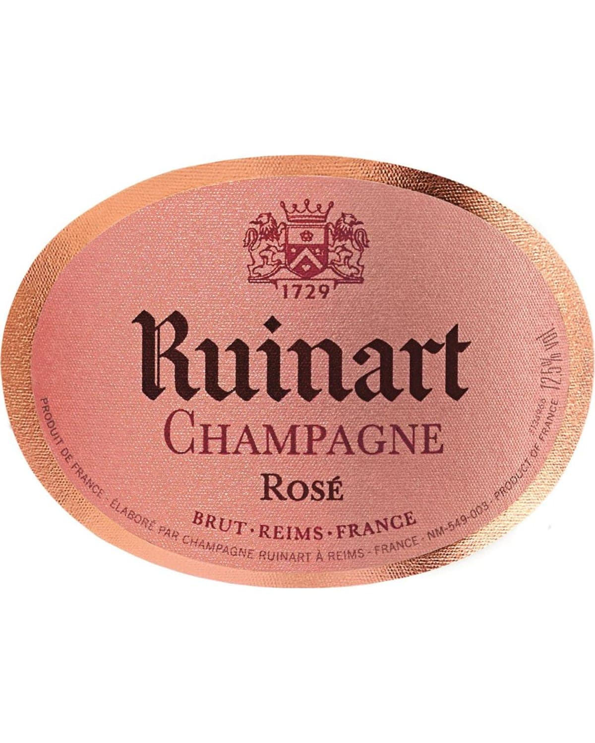 Ruinart Brut Rose (375ML half-bottle) Front Label