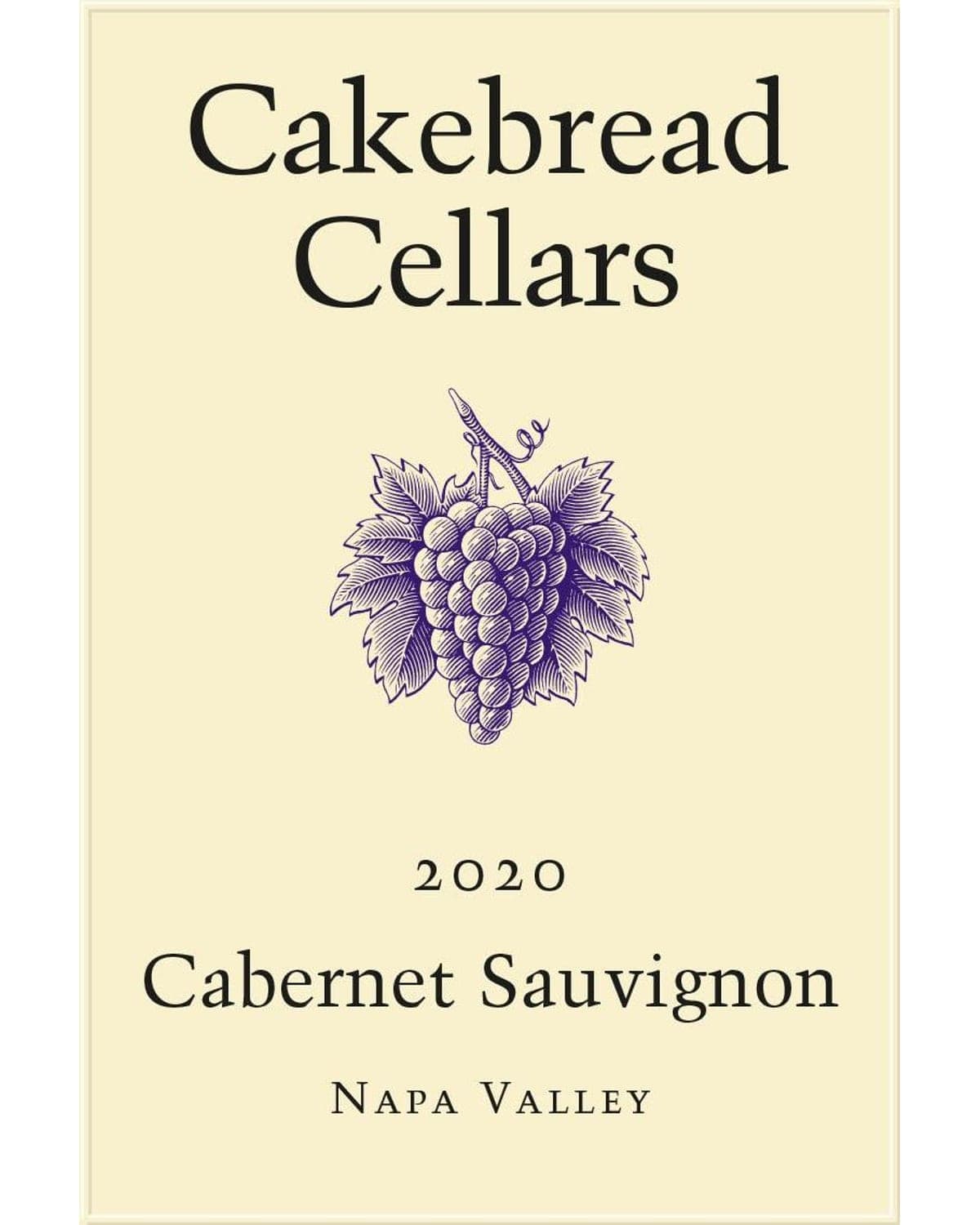 Cakebread Cabernet Sauvignon 2020 Front Label