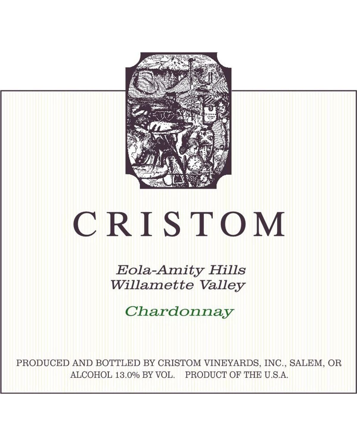 Cristom Eola-Amity Hills Chardonnay 2021 Front Label