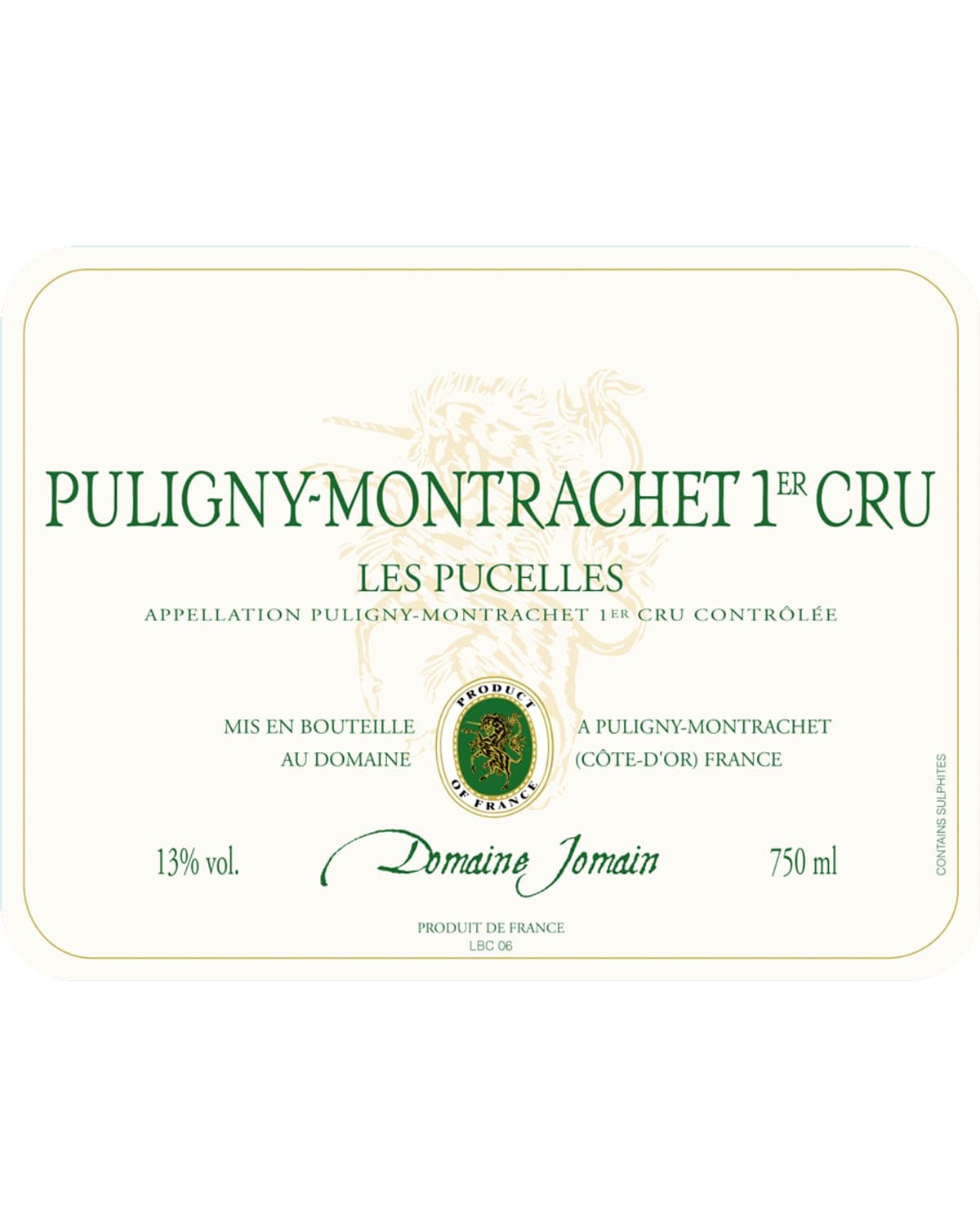 Domaine Jomain Puligny Montrachet Les Pucelles Premier Cru White 2024 | 750ml