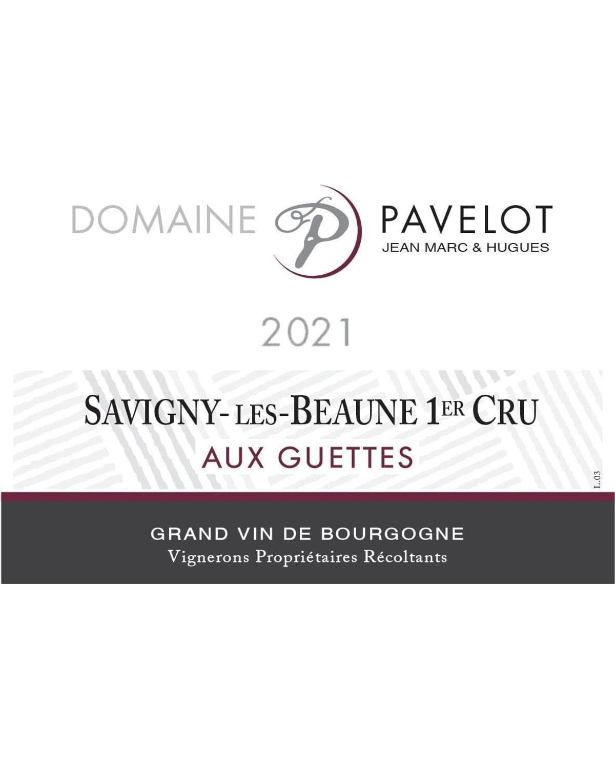 Domaine Pavelot Savigny-Les-Beaune Aux Guettes Premier Cru Red 2021 | 750ml