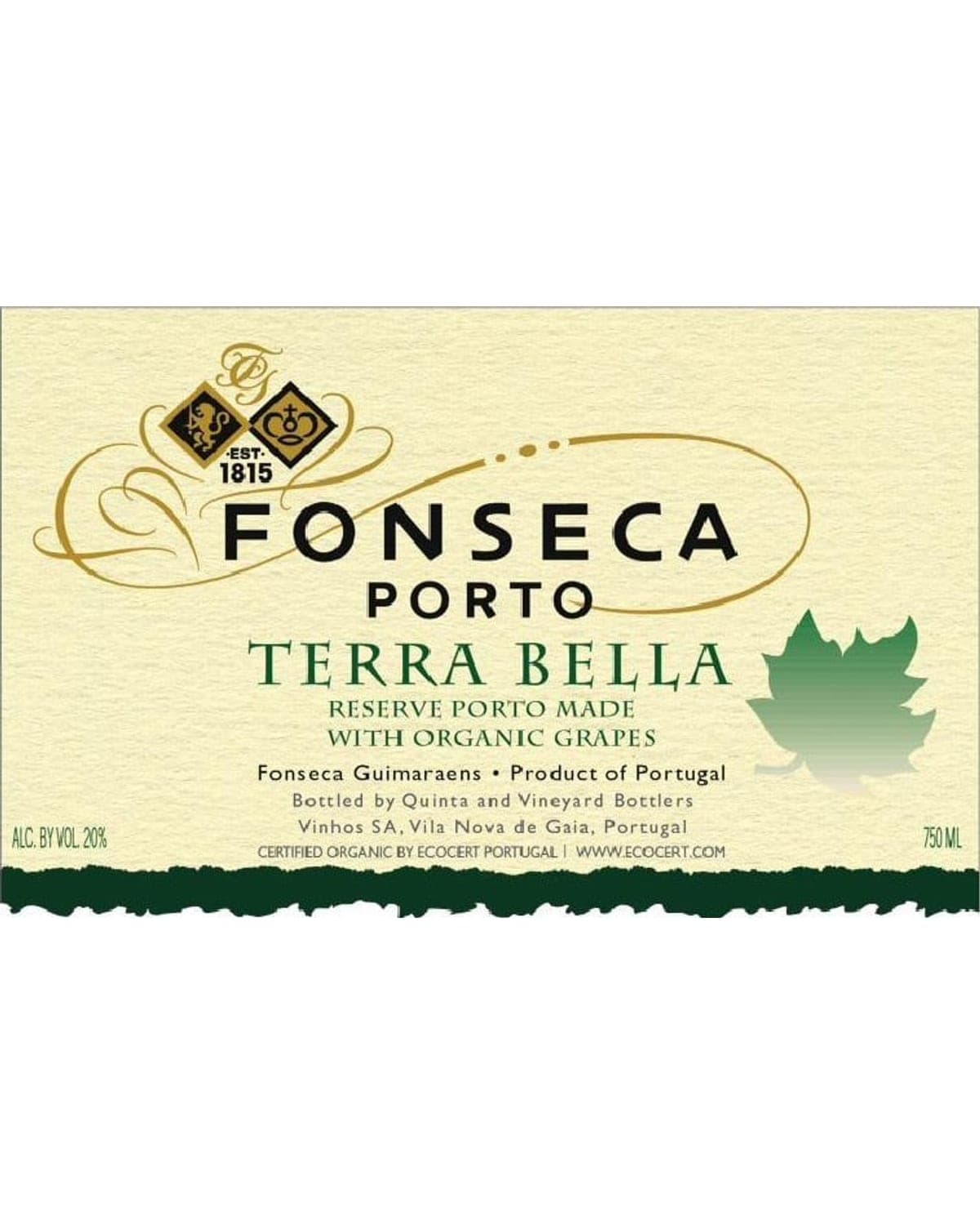 Fonseca Terra Bella Organic Reserve Porto Organic Port NV | 750ml
