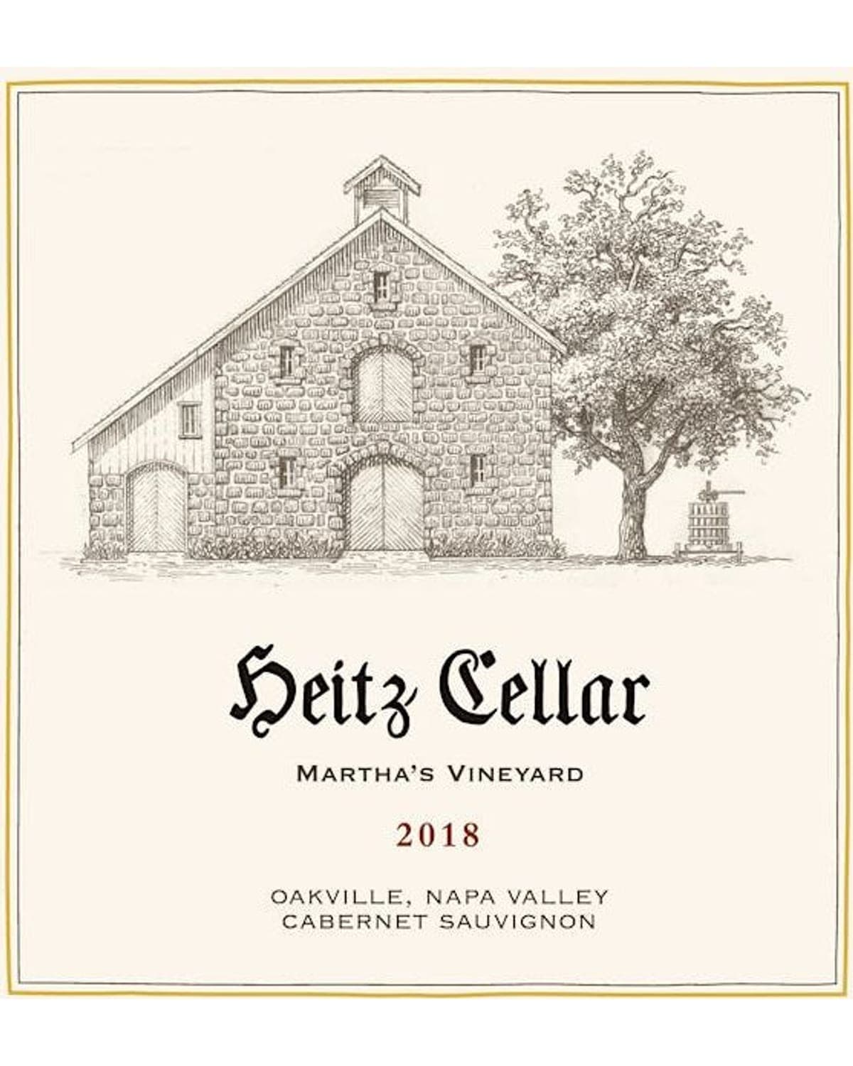Heitz Cellar Martha's Vineyard Cabernet Sauvignon Red 2018 | 750ml