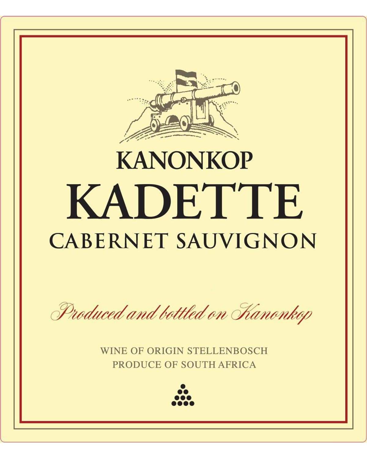 Kanonkop Kadette Cabernet Sauvignon 2020 Front Label