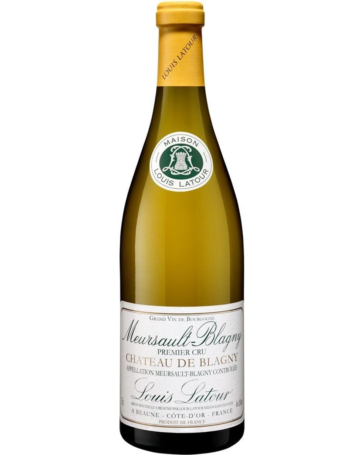 Louis Latour Meursault Blagny Chateau de Blagny Premier Cru 2018 Front Bottle Shot