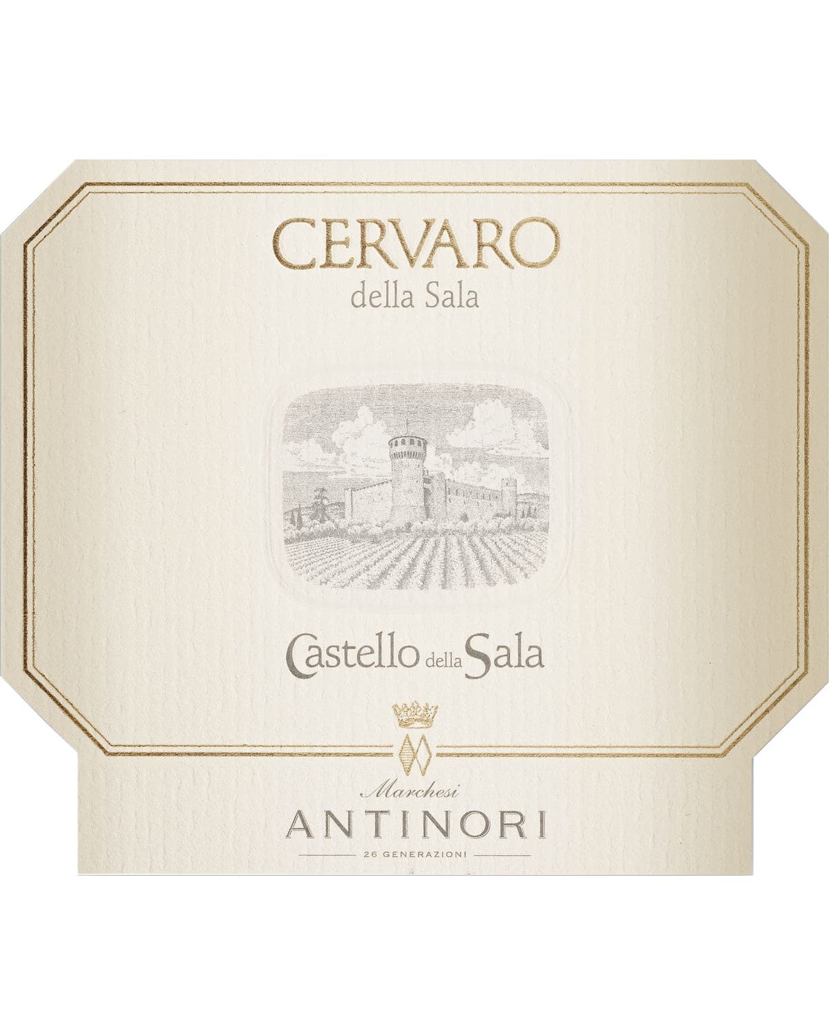 Marchesi Antinori Castello della Sala Cervaro 2022 Front Label