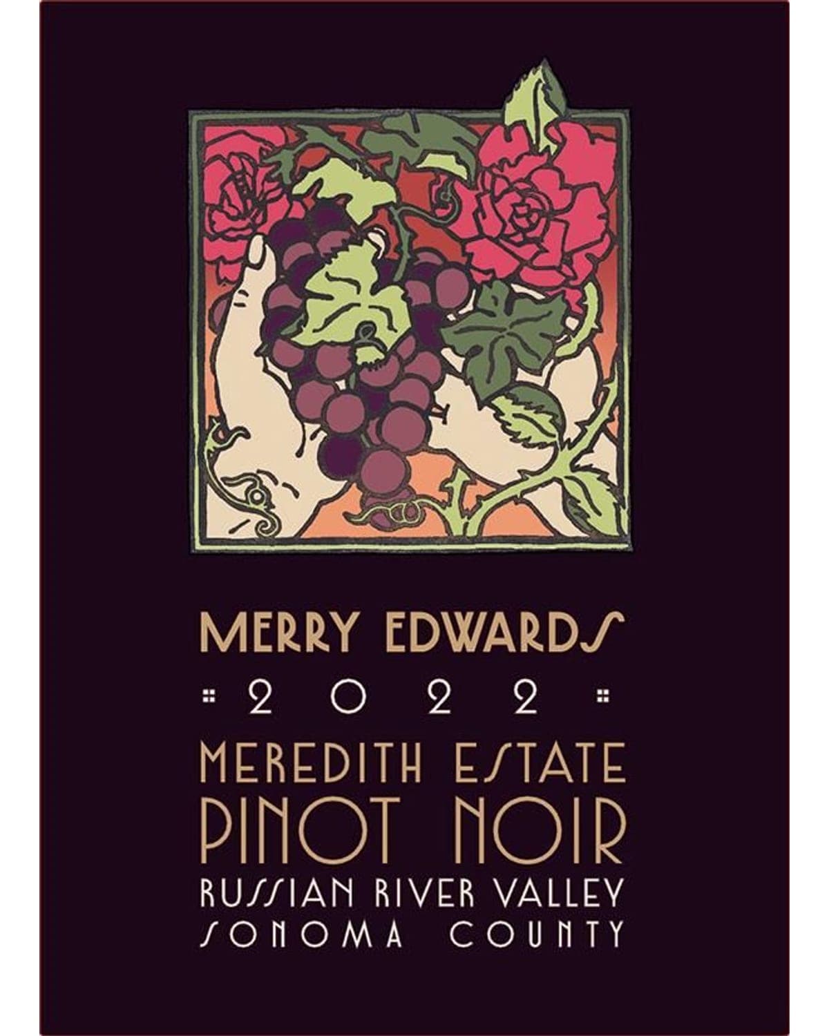 Merry Edwards Meredith Estate Pinot Noir 2022 Front Label