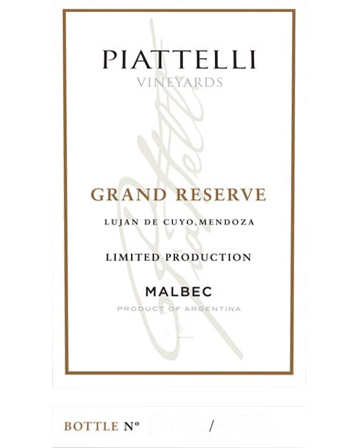 Piattelli Limited Production Grand Reserve Malbec Red 2023 | 750ml