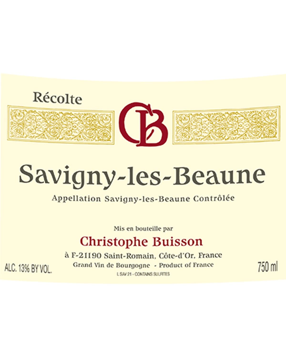 Christophe Buisson Savigny-les-Beaune Rouge Red 2021 | 750ml