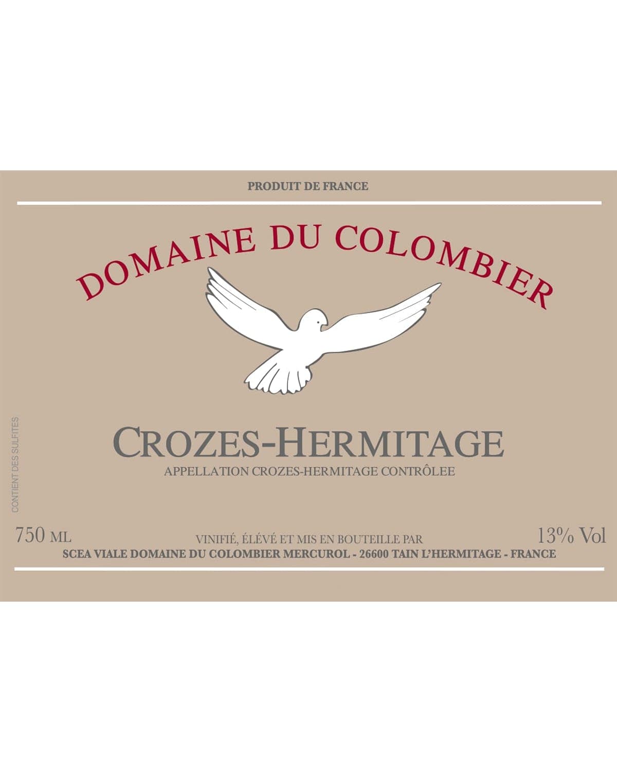 Domaine du Colombier Crozes-Hermitage Rouge Red 2022 | 750ml