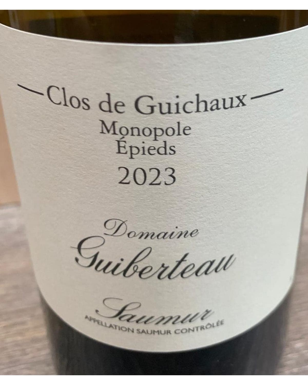 Domaine Guiberteau Saumur Blanc Clos de Guichaux White 2023 | 750ml