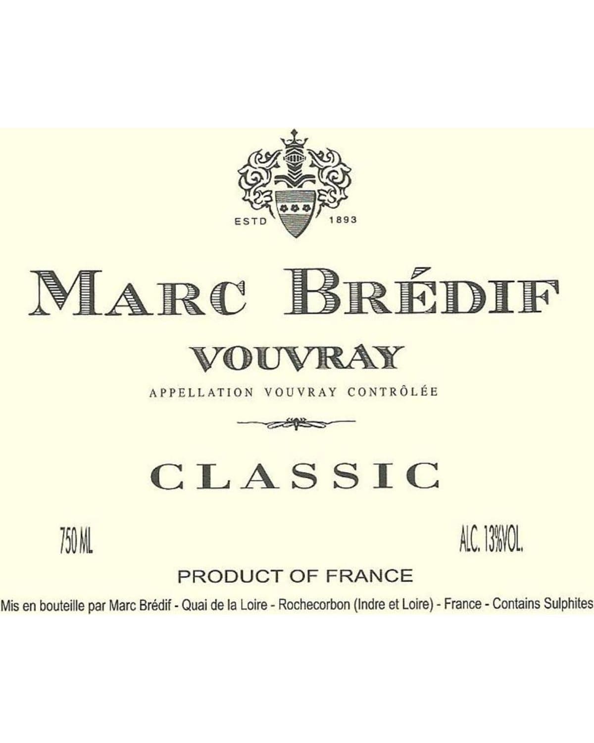 Marc Brédif Vouvray Classic White 2024 | 750ml