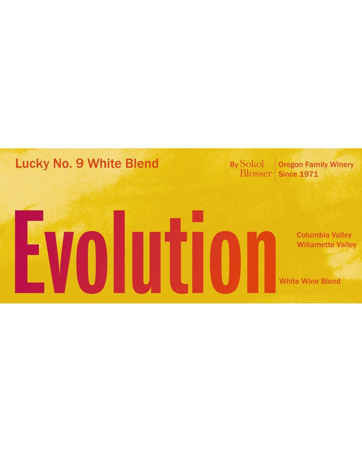Sokol Blosser Evolution Lucky No. 9 White Blend 2021 Front Label